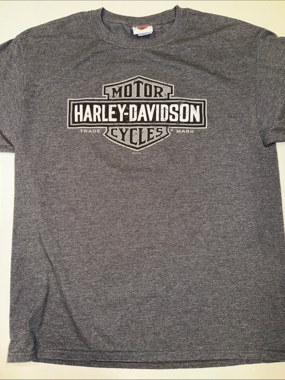 Harley-Davidson Gray Heather Logo Short Sleeve Tee